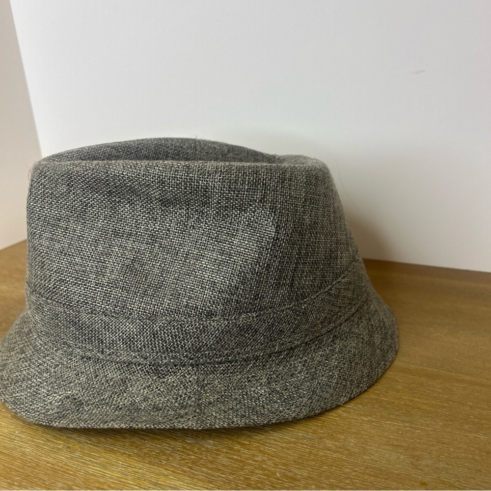 Vintage Ellen Tracy Tweed Gray And Black Fedora One Size Fits Hat - Picture 5 of 7